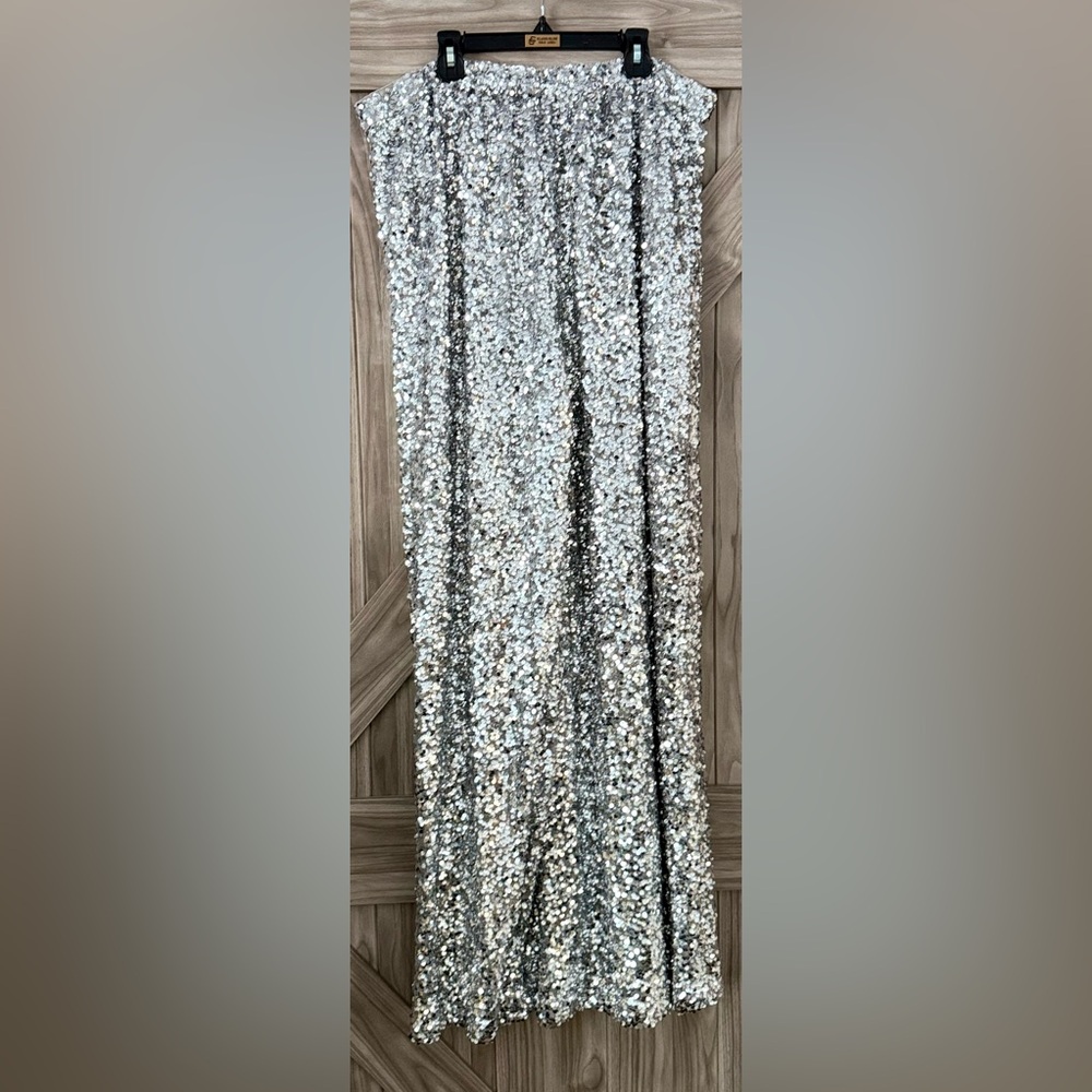 Dressed in LALA Glittering Silver Trousers